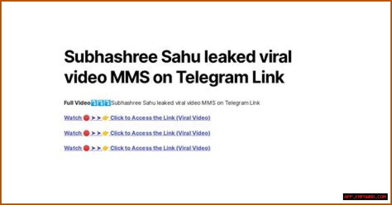 Suba Sree Sahu Leaked: Understanding The Controversy And Its Impact