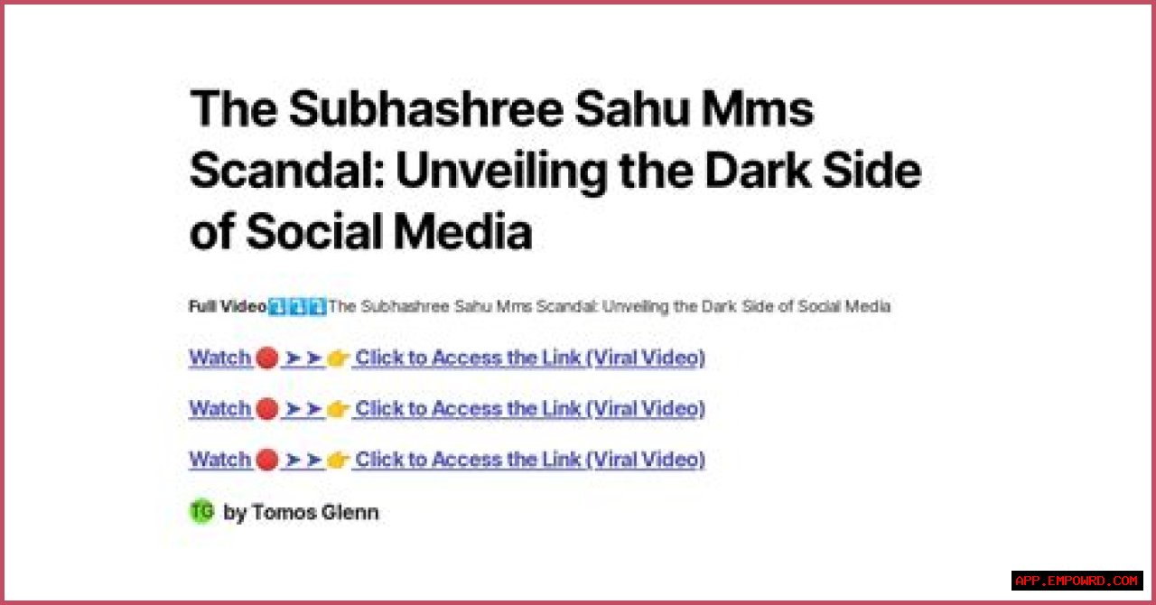 Subhashree All MMS: Unveiling The Truth Behind The Controversy