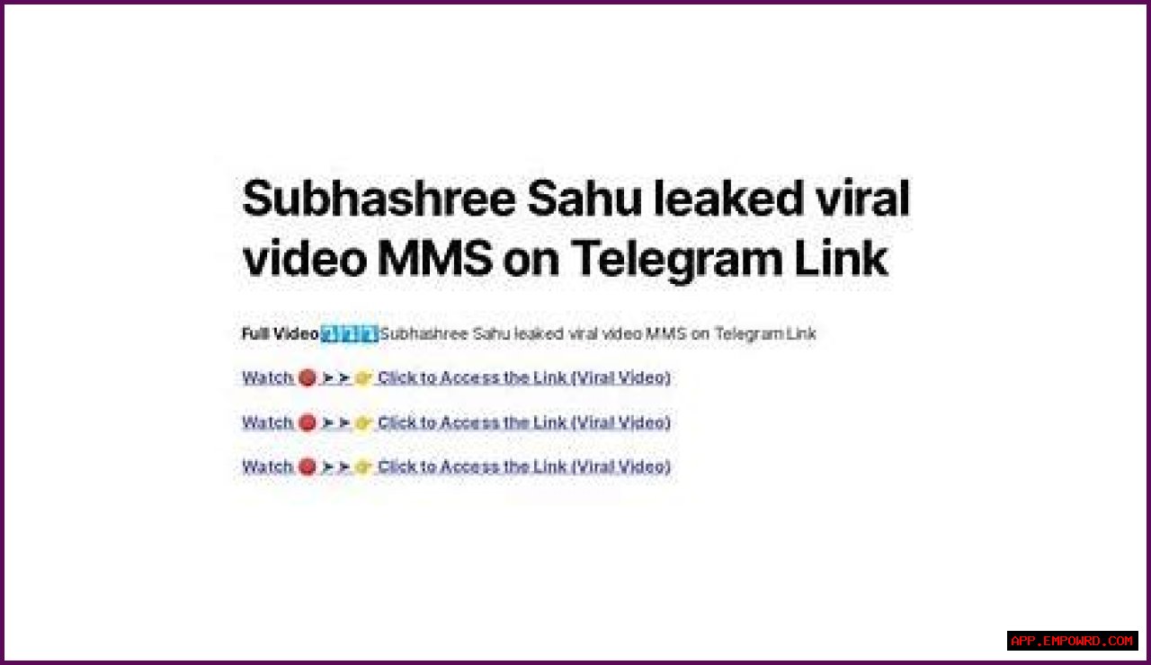 Subhashree Viral MMS: Unpacking The Controversy And Its Impact