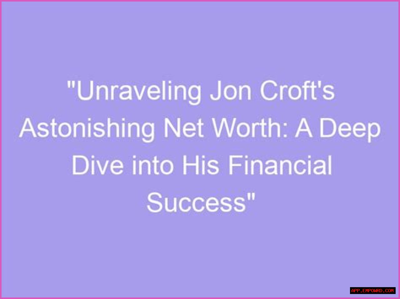 Unraveling Corey Net Worth: A Deep Dive Into His Financial Landscape